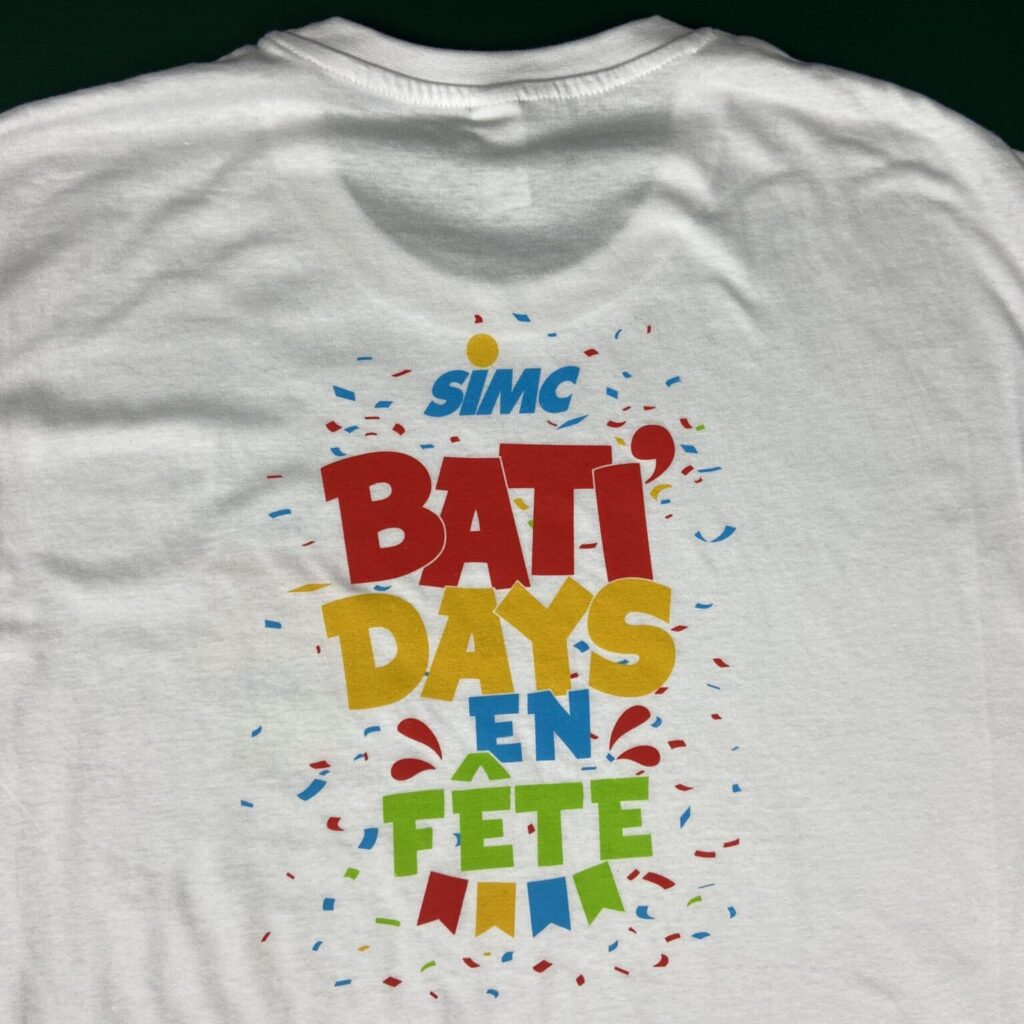 t-shirt, sérigraphie, bâtiment