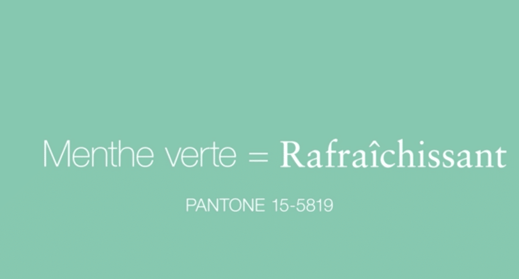 couleur pantone menthe fraîche