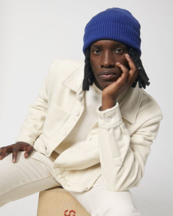 fisherman beanie worker blue studio front main 0