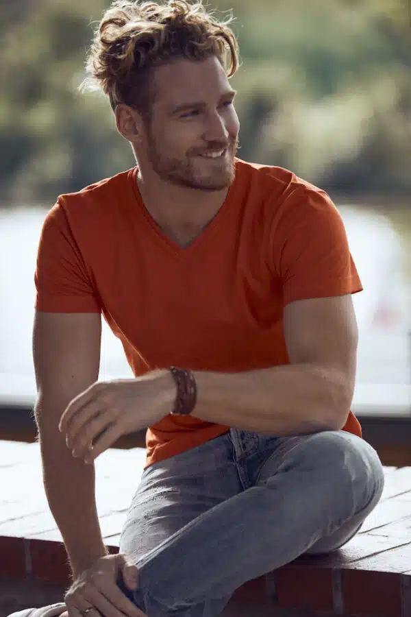 T-shirt basic T col v