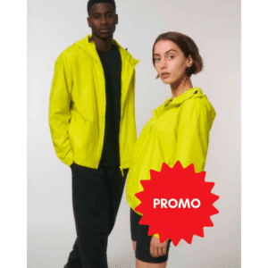 Coupe-vent jaune fluo à personnaliser en promotion - veste professionnelle sur-mesure IKONE