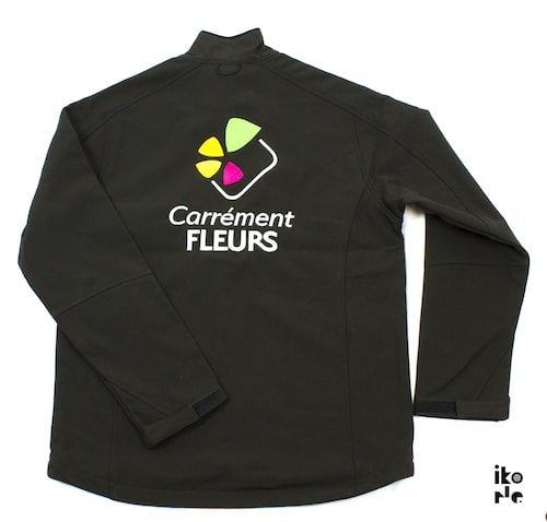 carrément fleurs softshell manche longue dos