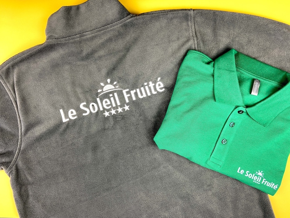 soleil fruité restauration polo sérigraphie