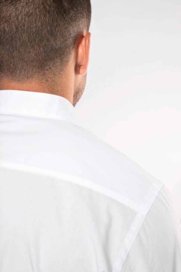 chemise de cuisinier col mao