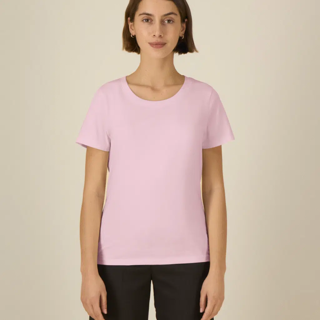 t shirt expresser cotton pink ikone