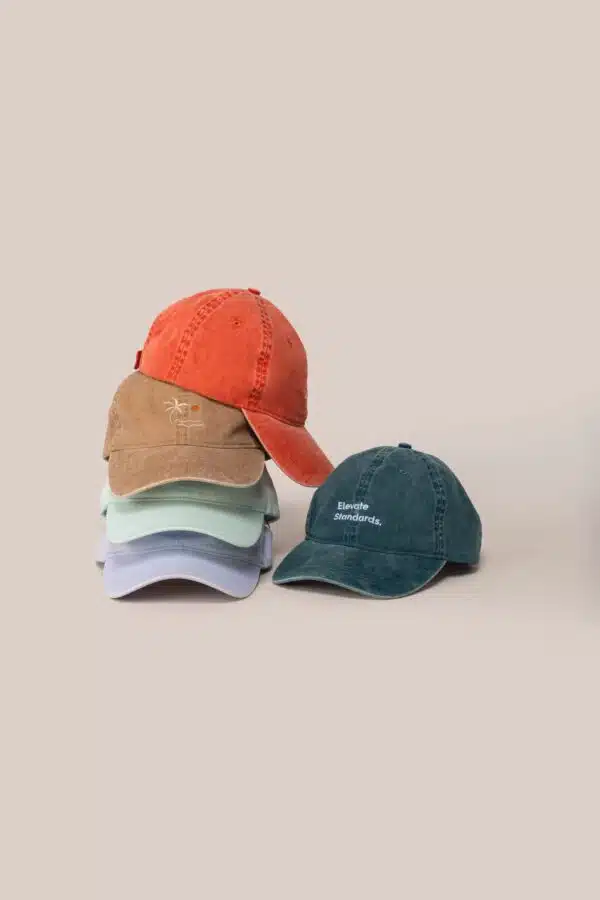 casquette washed organic 6 panneaux