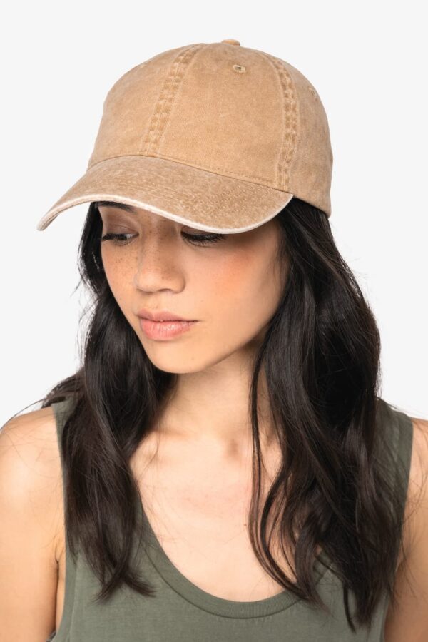 casquette washed organic 6 panneaux