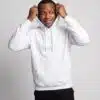 Hoodie blanc à personnaliser - marquage textile professionnel IKONE