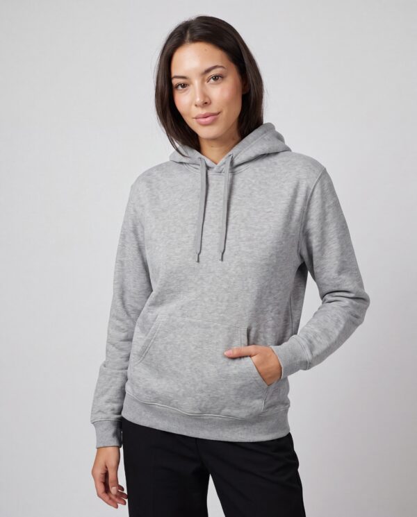 Hoodie gris chiné à personnaliser - marquage textile professionnel IKONE