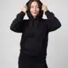 Hoodie noir à personnaliser - marquage textile professionnel IKONE