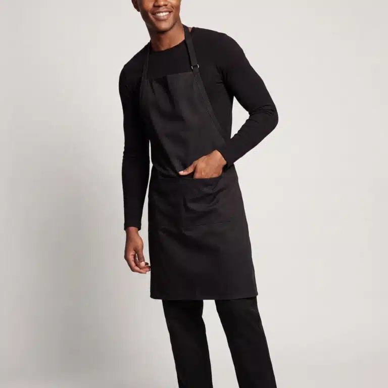 Tablier noir à personnaliser - marquage textile professionnel IKONE