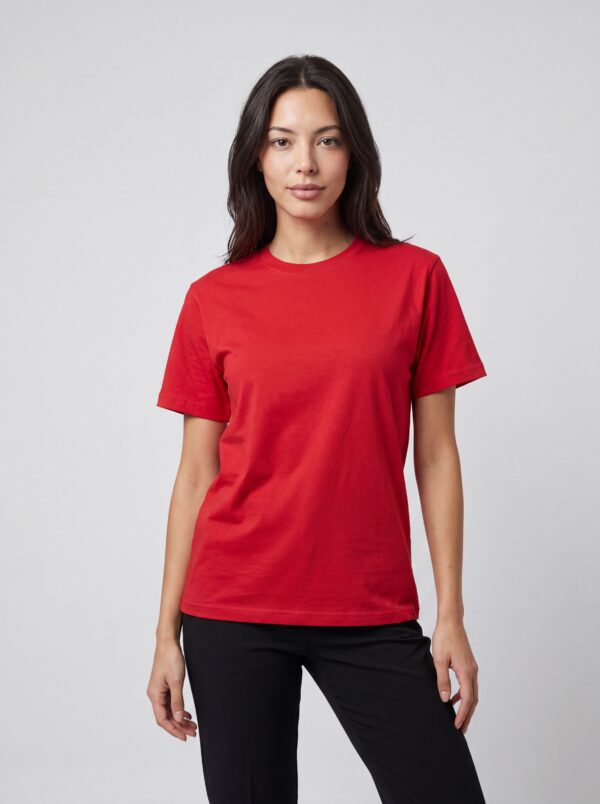 T-shirt rouge à personnaliser - marquage textile professionnel IKONE